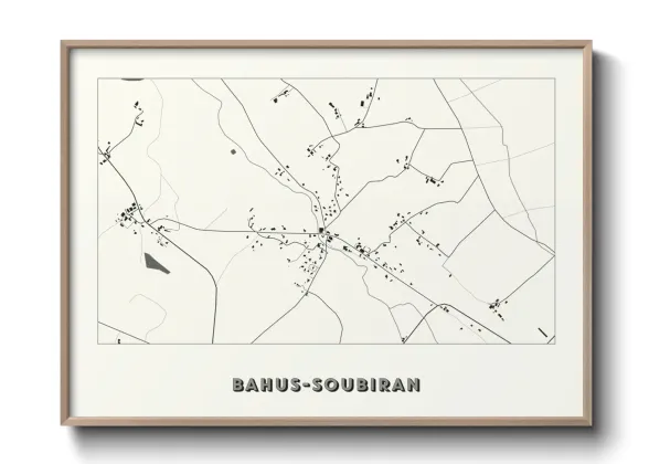 Une affiche de carte sur Bahus-Soubiran