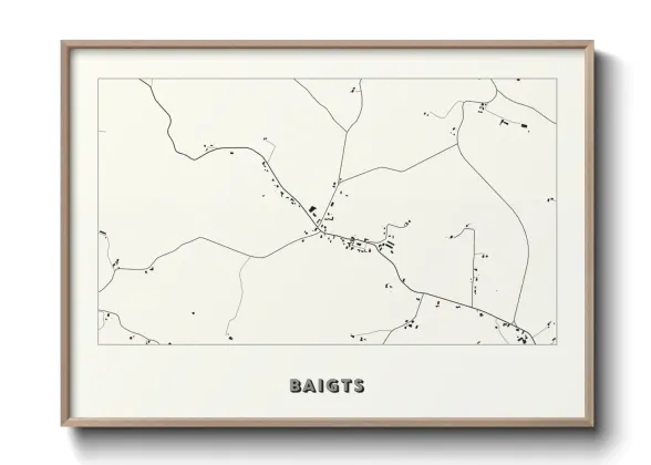 Une affiche de carte sur Baigts