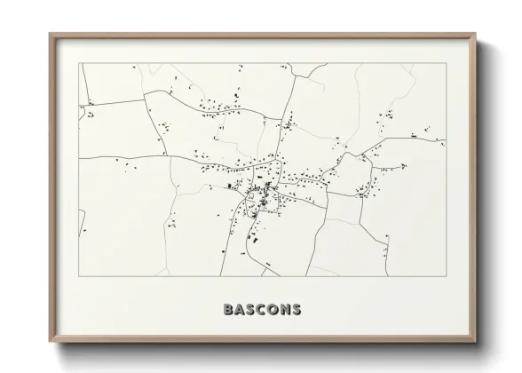 Une affiche de carte sur Bascons