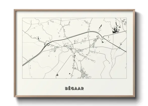 Une affiche de carte sur Bégaar