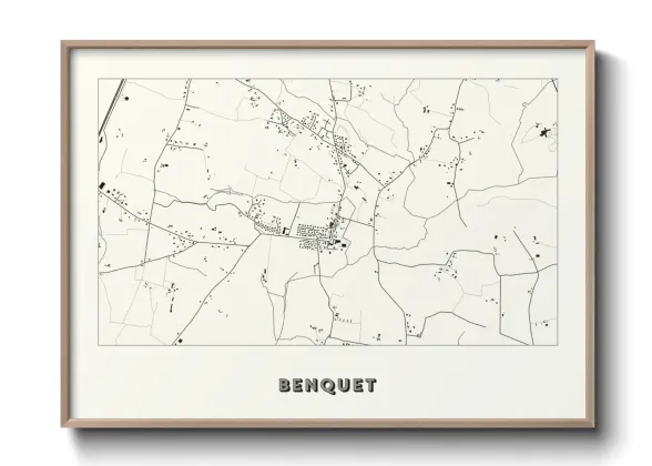 Une affiche de carte sur Benquet