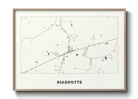 Une affiche de carte sur Biarrotte