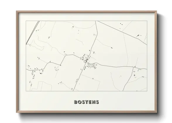 Une affiche de carte sur Bostens