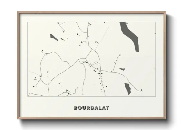 Une affiche de carte sur Bourdalat