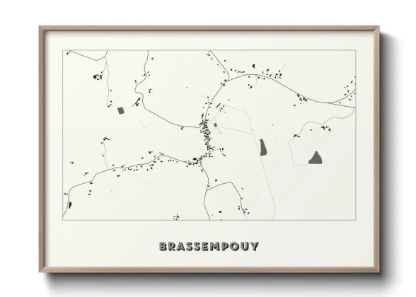 Une affiche de carte sur Brassempouy