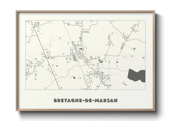 Une affiche de carte sur Bretagne-de-Marsan