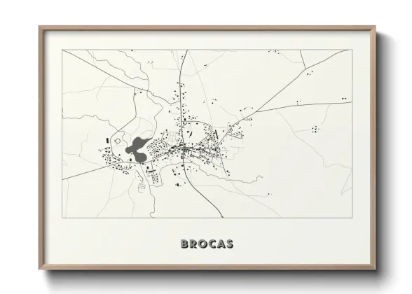 Une affiche de carte sur Brocas