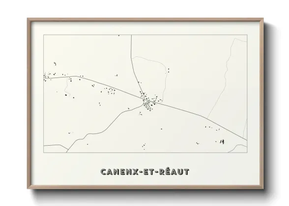 Une affiche de carte sur Canenx-et-Réaut