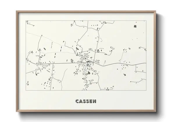Une affiche de carte sur Cassen