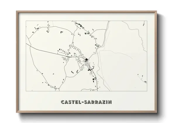 Une affiche de carte sur Castel-Sarrazin