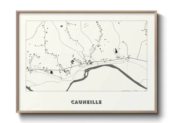 Une affiche de carte sur Cauneille