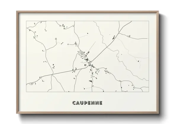 Une affiche de carte sur Caupenne