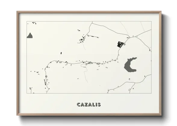 Une affiche de carte sur Cazalis
