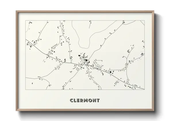 Une affiche de carte sur Clermont