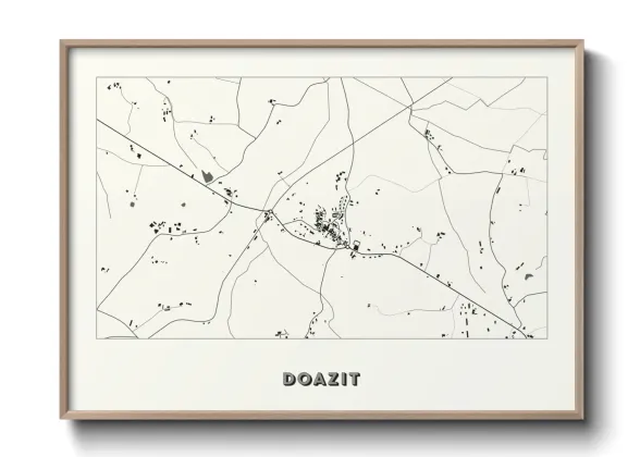 Une affiche de carte sur Doazit