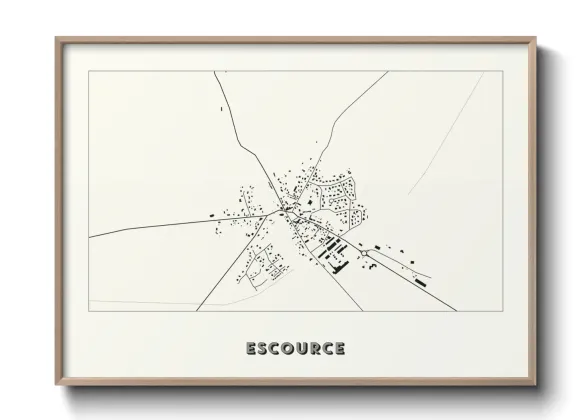 Une affiche de carte sur Escource