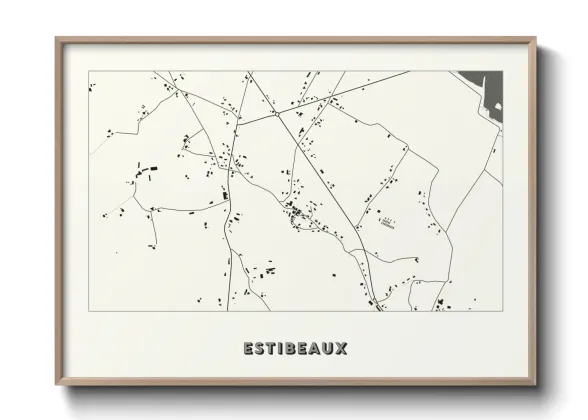 Une affiche de carte sur Estibeaux