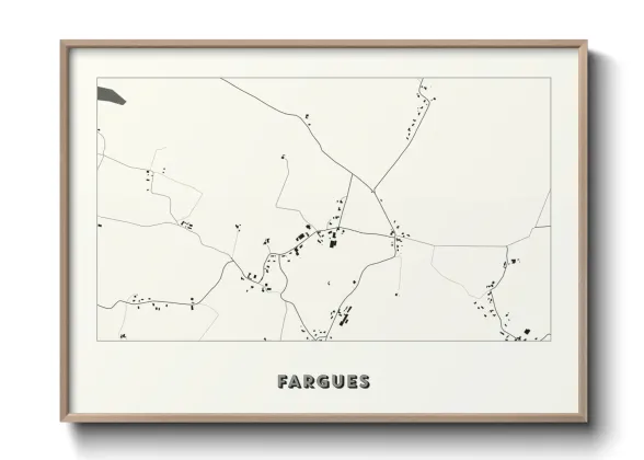 Une affiche de carte sur Fargues