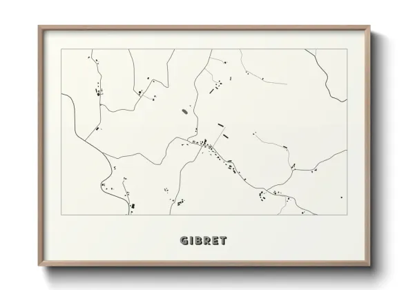Une affiche de carte sur Gibret