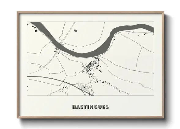 Une affiche de carte sur Hastingues