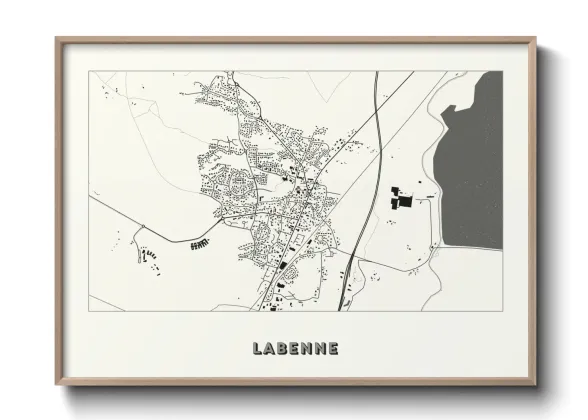 Une affiche de carte sur Labenne