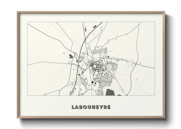 Une affiche de carte sur Labouheyre