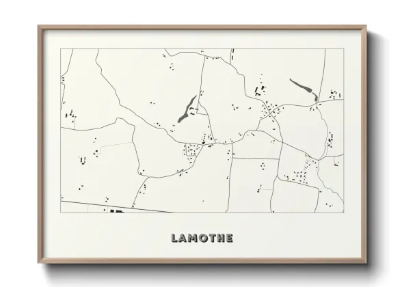 Une affiche de carte sur Lamothe
