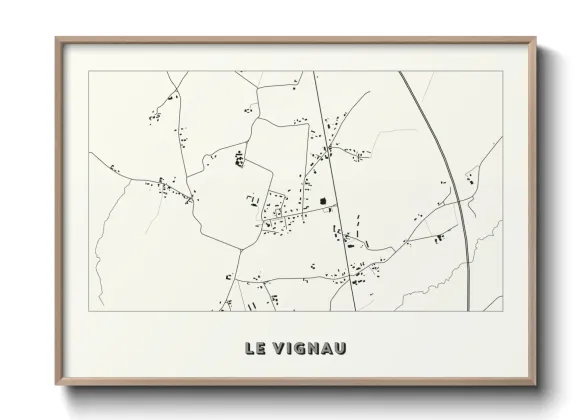 Une affiche de carte sur Le Vignau