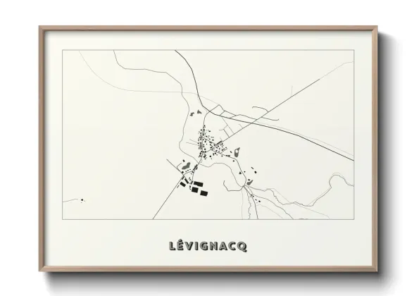 Une affiche de carte sur Lévignacq