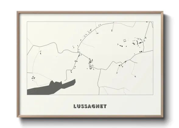 Une affiche de carte sur Lussagnet