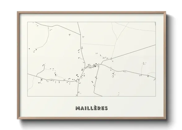 Une affiche de carte sur Maillères
