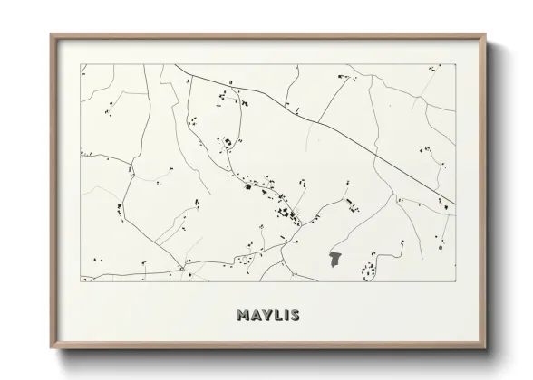 Une affiche de carte sur Maylis