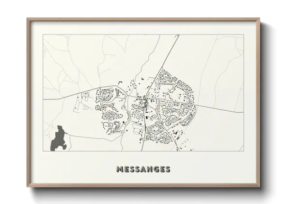 Une affiche de carte sur Messanges