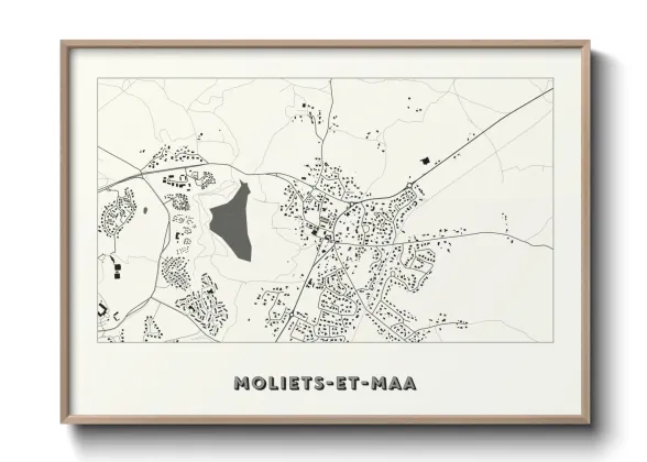 Une affiche de carte sur Moliets-et-Maa