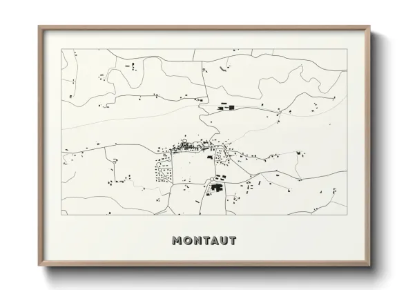 Une affiche de carte sur Montaut