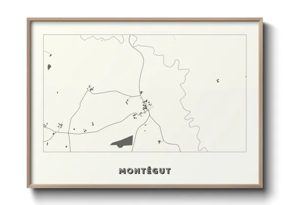 Une affiche de carte sur Montégut