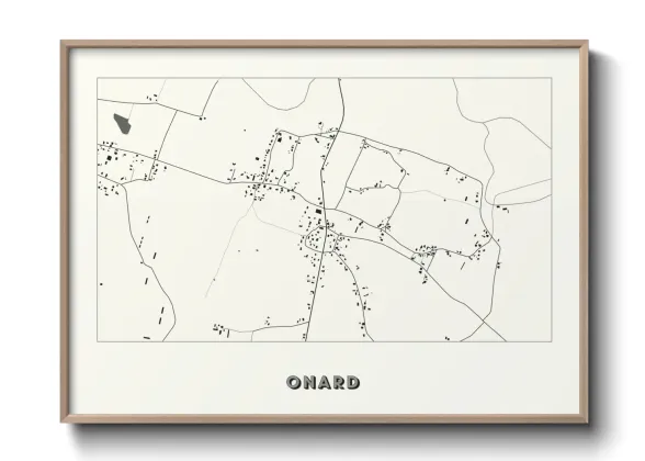 Une affiche de carte sur Onard