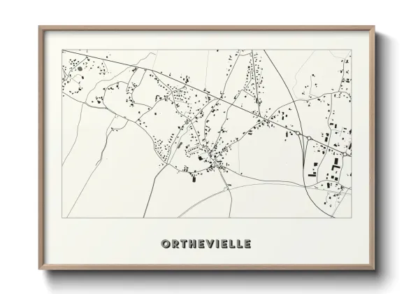 Une affiche de carte sur Orthevielle