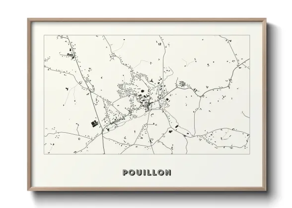 Une affiche de carte sur Pouillon