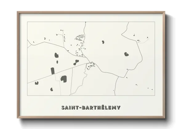 Une affiche de carte sur Saint-Barthélemy
