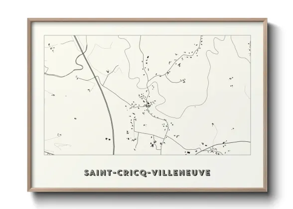 Une affiche de carte sur Saint-Cricq-Villeneuve