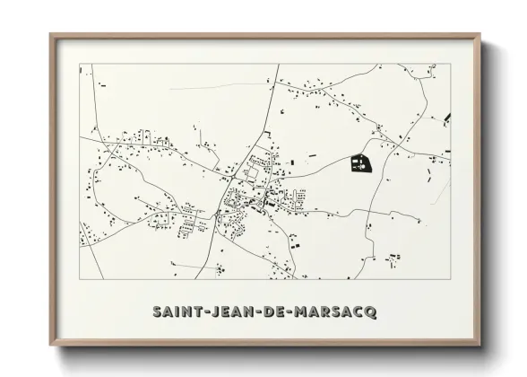 Une affiche de carte sur Saint-Jean-de-Marsacq