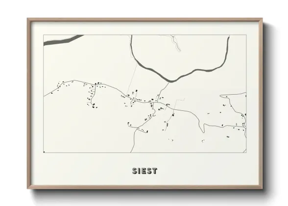 Une affiche de carte sur Siest