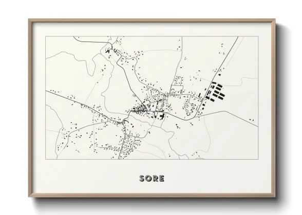 Une affiche de carte sur Sore