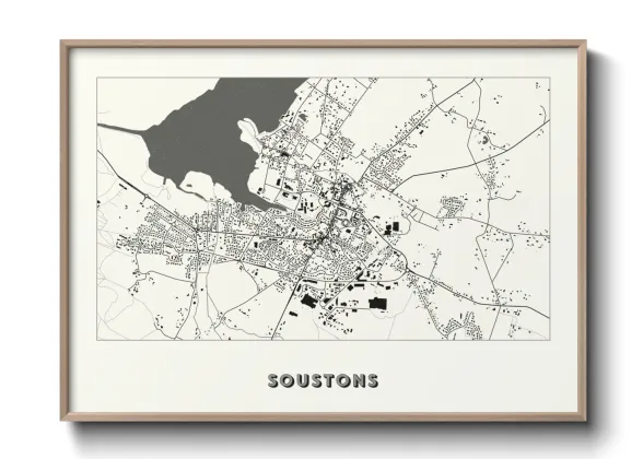 Une affiche de carte sur Soustons