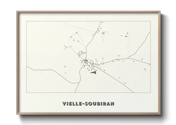 Une affiche de carte sur Vielle-Soubiran
