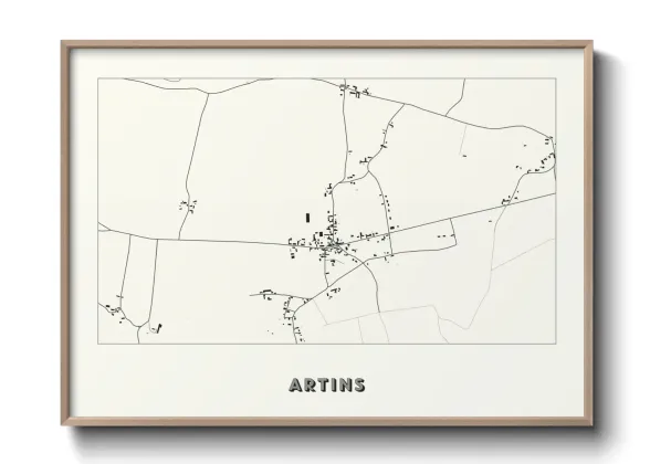 Une affiche de carte sur Artins