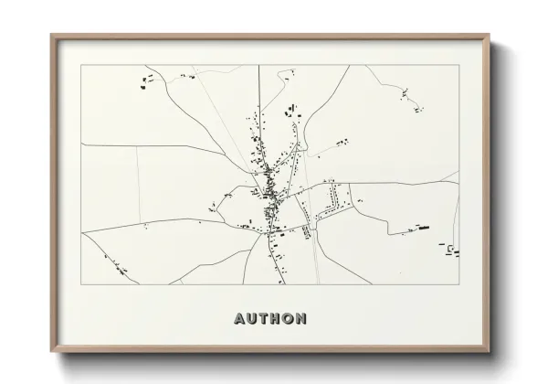 Une affiche de carte sur Authon