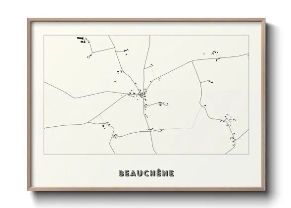 Une affiche de carte sur Beauchêne