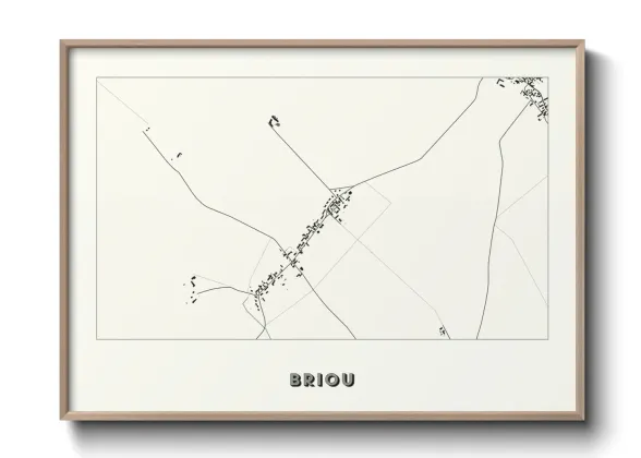 Une affiche de carte sur Briou